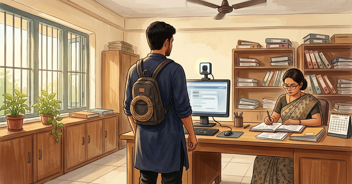 Administrative formalities and biometric attendance registration