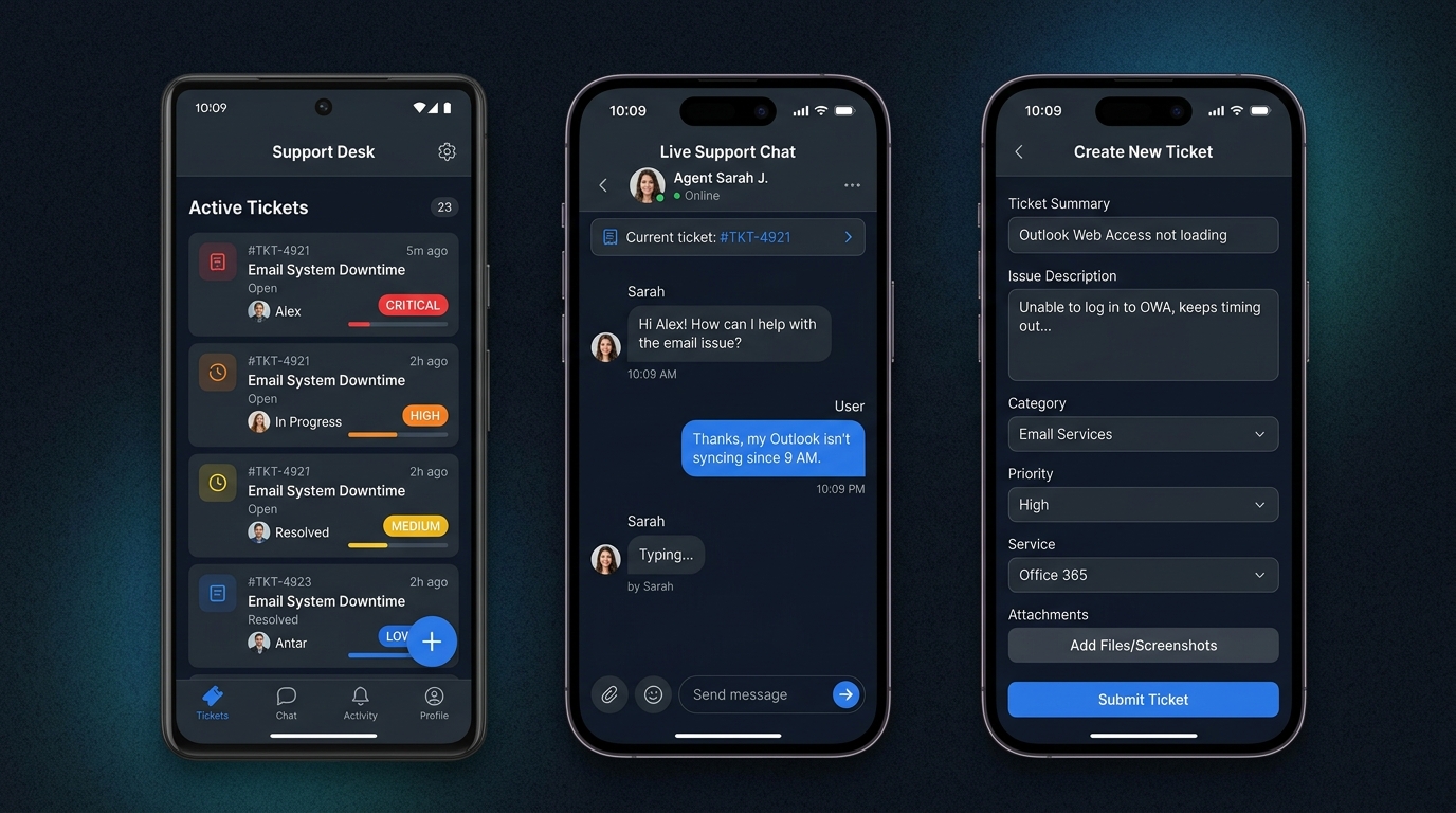 Bude Helpdesk - Mobile Service Ticketing App