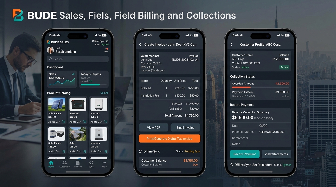 Bude Sales - Mobile Field Billing & POS App